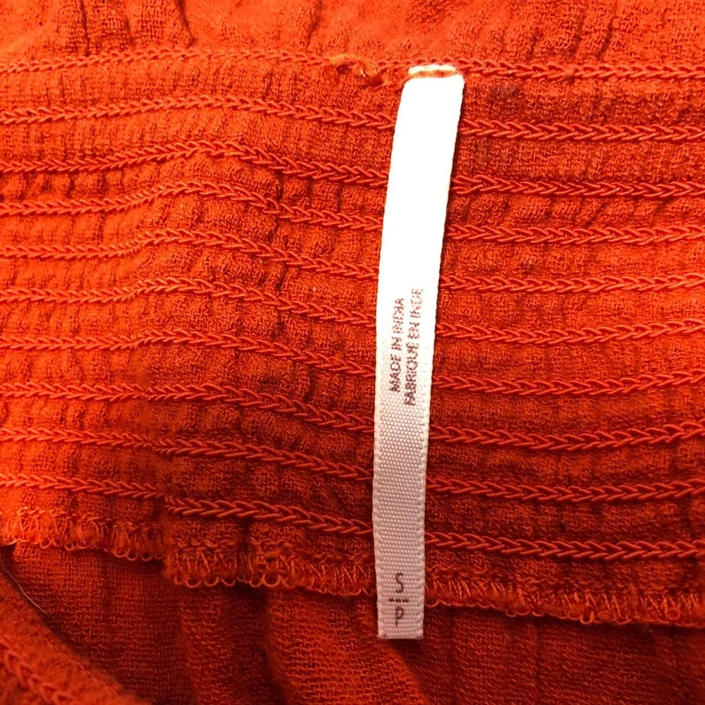 Free People Boho Sea Breeze Tiered Skirt Burnt Orange Sz Small Endless Summer